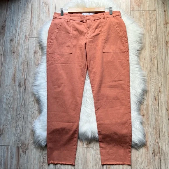 NEW Frank & Eileen BLACK-ROCK Utility Pant Sz 10 ITALIAN PEACHED TWILL Pumpkin - Picture 2 of 16